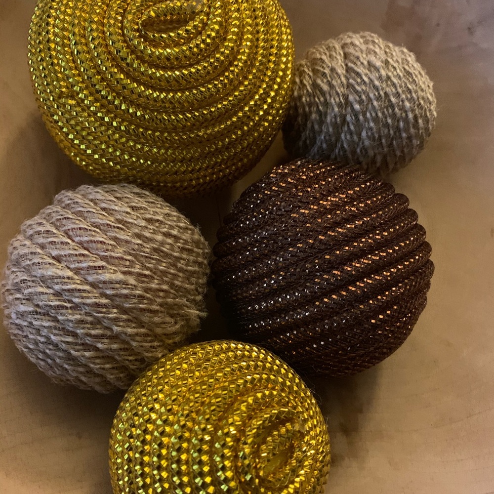 Fall colored dough bowl  balls